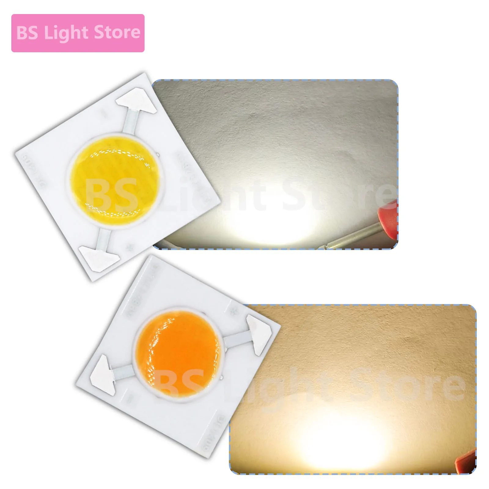 

10pcs COB LED Bead 3v 1000mA 5000k/Warm light 2700K 3W ceramic is suitable spotlights sources Home light Accessories led Chip