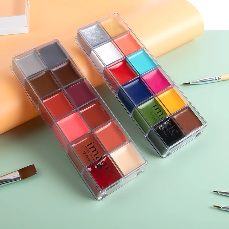 IMAGIC Halloween Face Body Paint Oil Painting For Kids Art Make Up Set Tools Party Fancy Dress Safe Non-Toxic