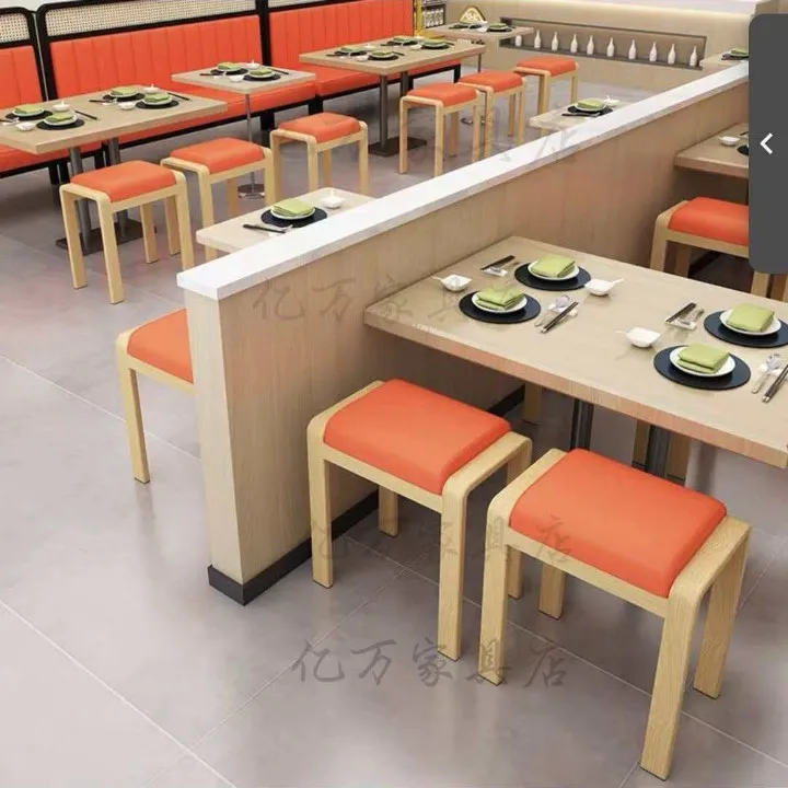 HYS soft bag square stool snail noodle burger snack bar restaurant Malatang fast food restaurant strong and durable commercial