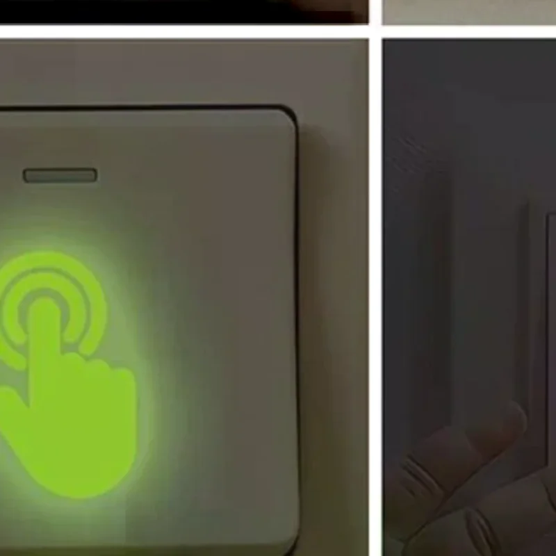 Luminous Motorcycle Indicator Button Stickers Glow in Dark Self-Adhesive Waterproof Decals for Switch Stair Home Safety Use