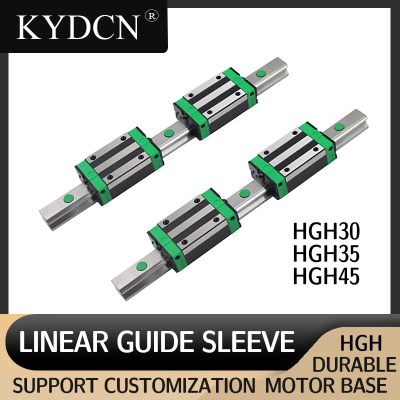 2 high precision HGH linear guides with 4 standard HGH sliders set HGH30/HGH35