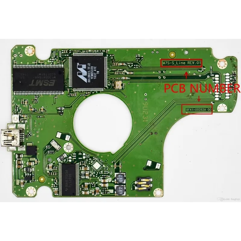Numéro de circuit imprimé de disque dur de cahier de SA BF41-00282A M7S-S LIcaché REV.01/AVEN3221X, AVEN502JX
