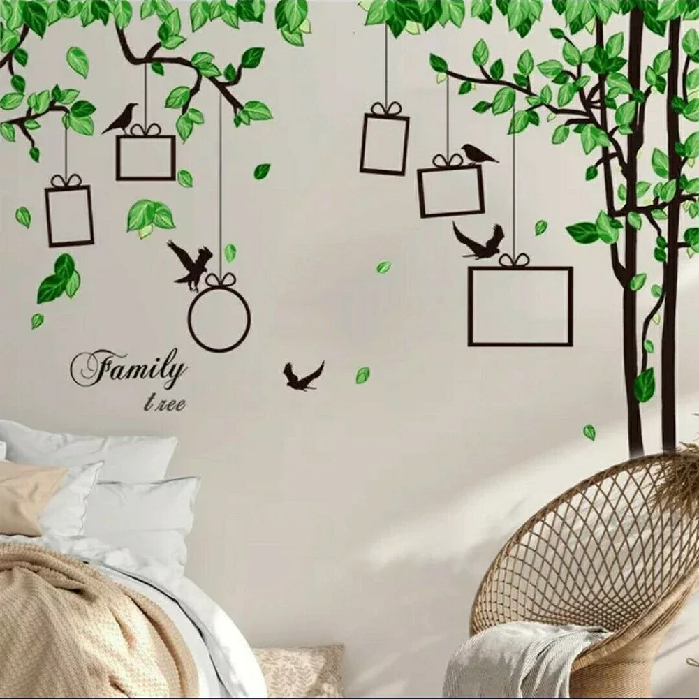 100% nuevo pegatina de pared pegatinas árbol verde decoración del hogar pegatinas de pared pegatinas de pared decoración familiar