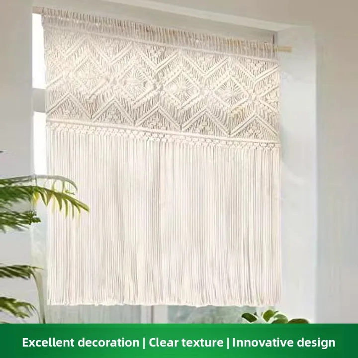 Bohemian Cotton Rope Woven Curtain Door Curtain Tapestry Wall Decor Nordic Style Living Room Room Airbnb Wall Decor