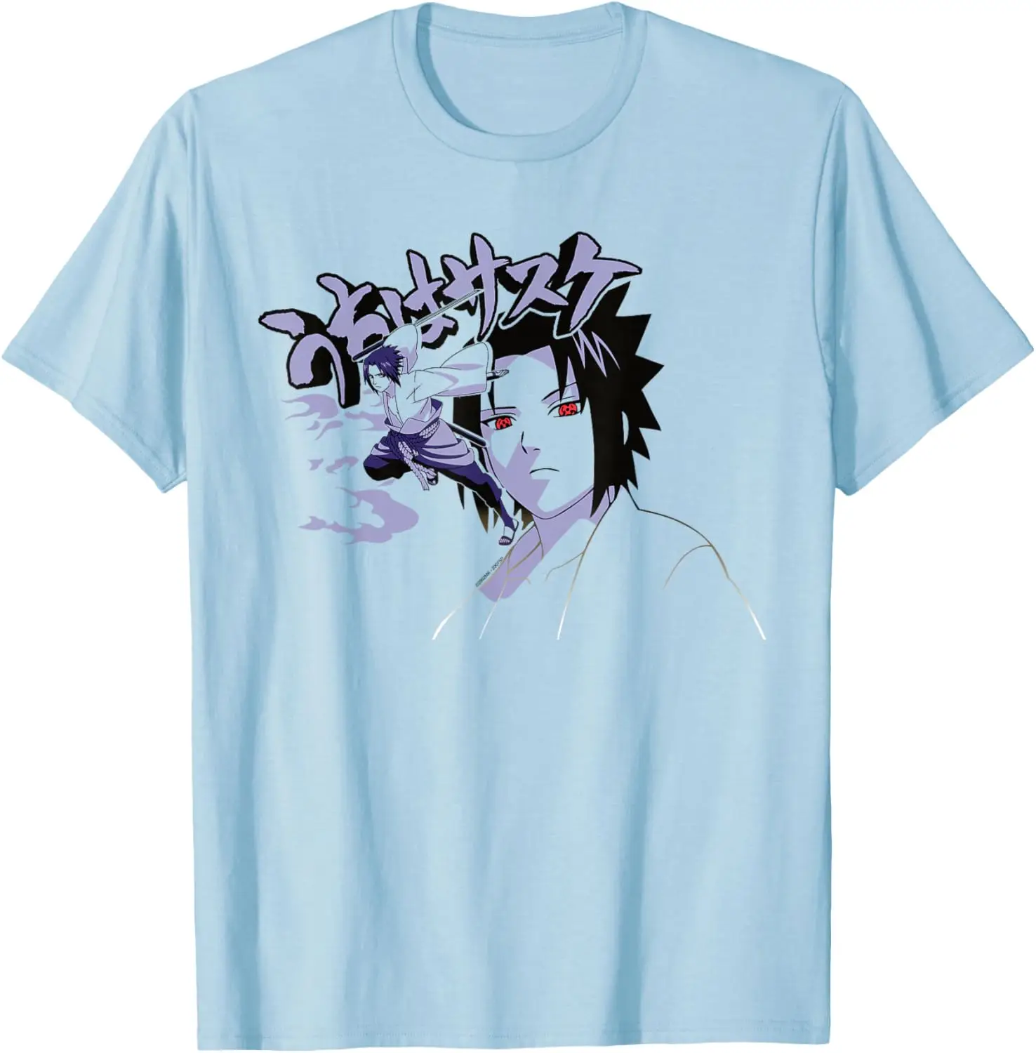 Naruto Shippuden Sasuke Curse Symbol with Jutsu Anime T-Shirt S-6XL