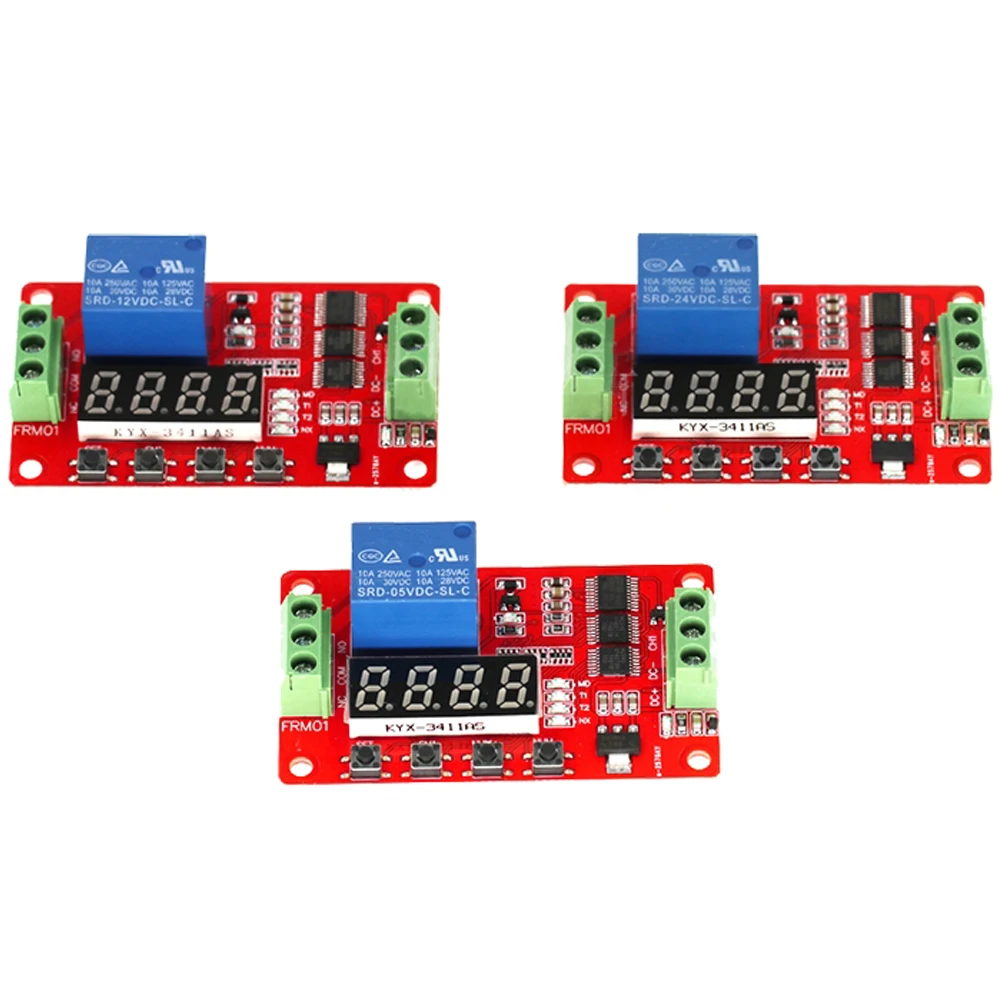 DC 5V 12V 24V 1 Channel FRM01 Multifunction Relay Loop Delay Relay Cycle Timer Switch Self-Locking Timing Relay