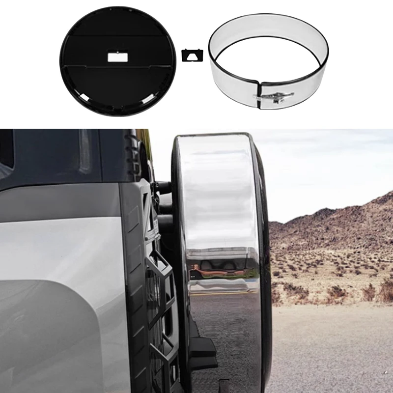 

Auto Thickened Spare Tire Cover Fit for JETOUR Traveler T2 Modified 19-inch Stainless Steel Spare Tire Cover Easy Installation