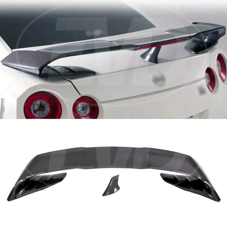 CARBON FIBER REAR SPOILER for 2008-2018 NISSAN GTR R35 REAR WING VARI 2017 VER MAGNUM OPUS STYLE 2