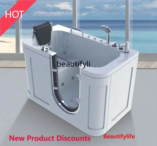 

E46 Elderly Bathtub Barrier-Free Side Door Walk-in Home Deep Bubble Sitting Acrylic Massage Small Apartment