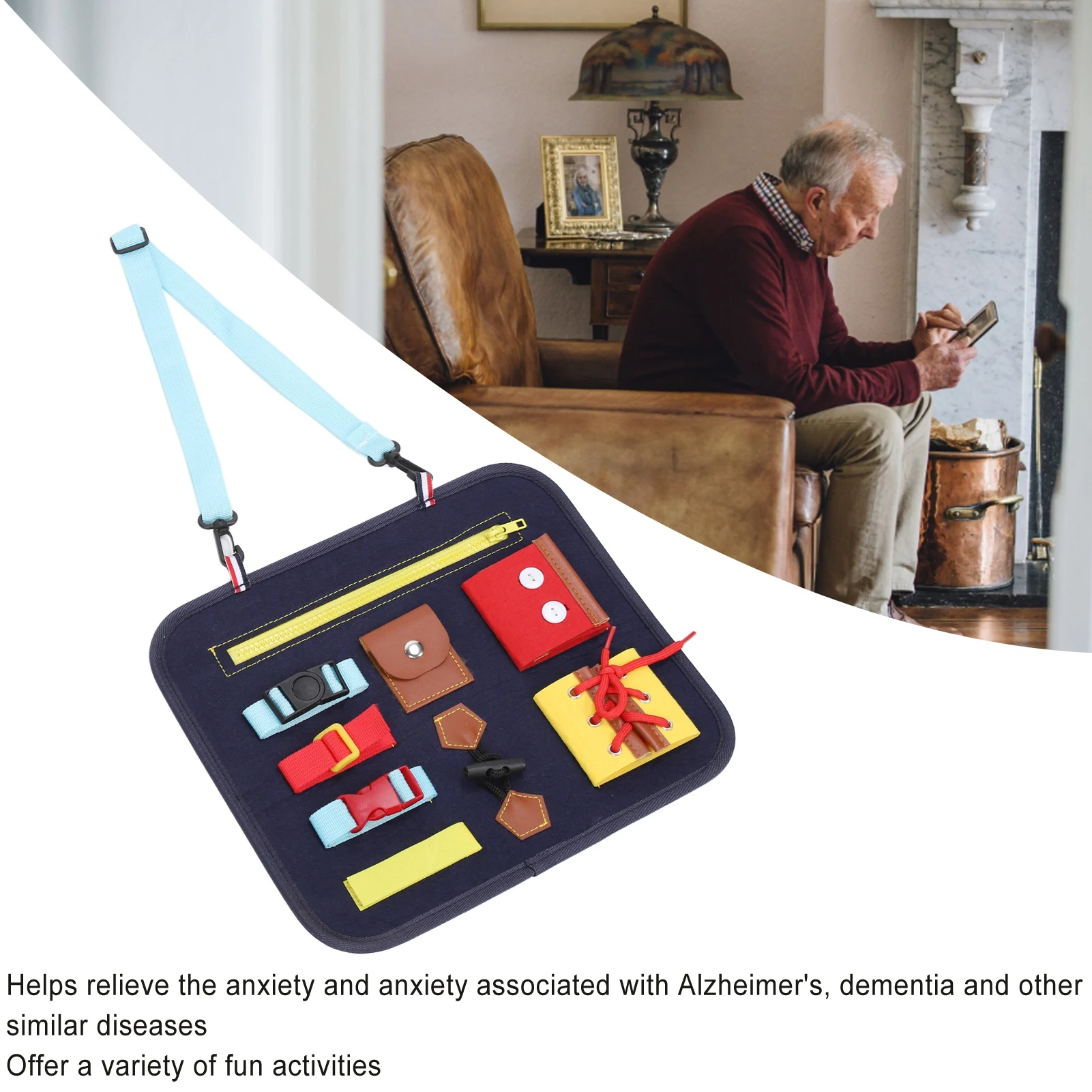 1pcs Sensory Board Interesting Memory Learning Busy Board for Alzheimer Disease Dementia