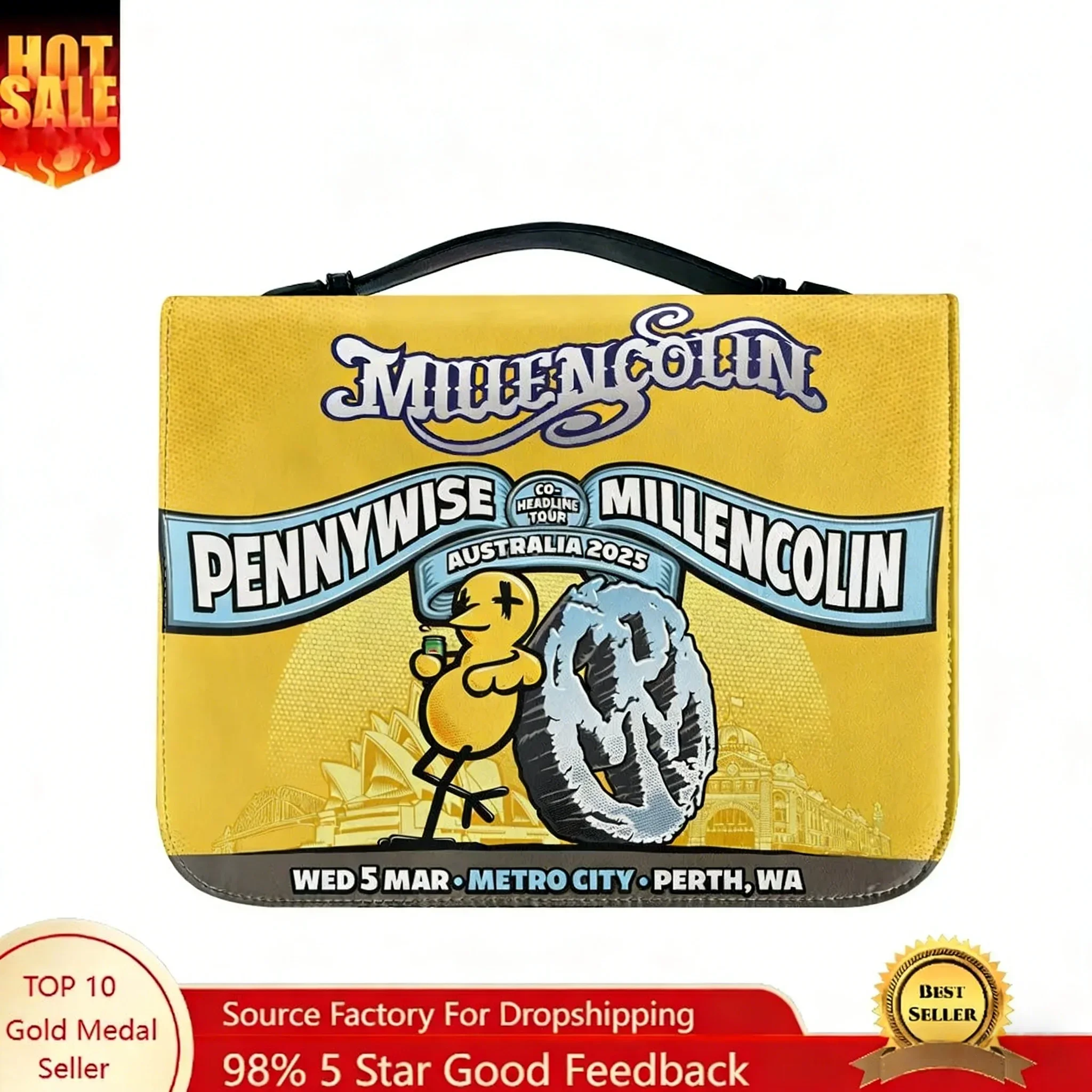 Millencolin Punk Rock Band Bible Bags Christian Gifts Personalized Cover Bible Pack Waterproof Leather Bag Pockets Package Case