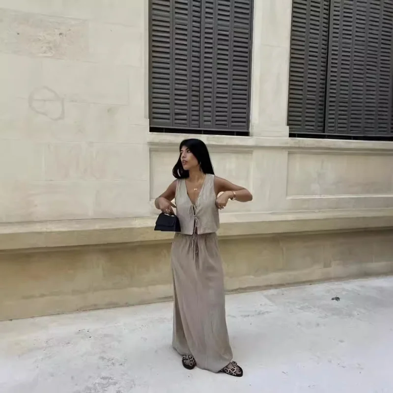 

Жилет без рукавов с галстуком-бабочкой в европейском и американском стиле, кардиган, комплект для похудения, короткий кардиган для женщин