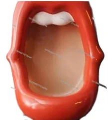 

Special shape big red mouth urinal red lip personality ceramic urinal features with urine pocket