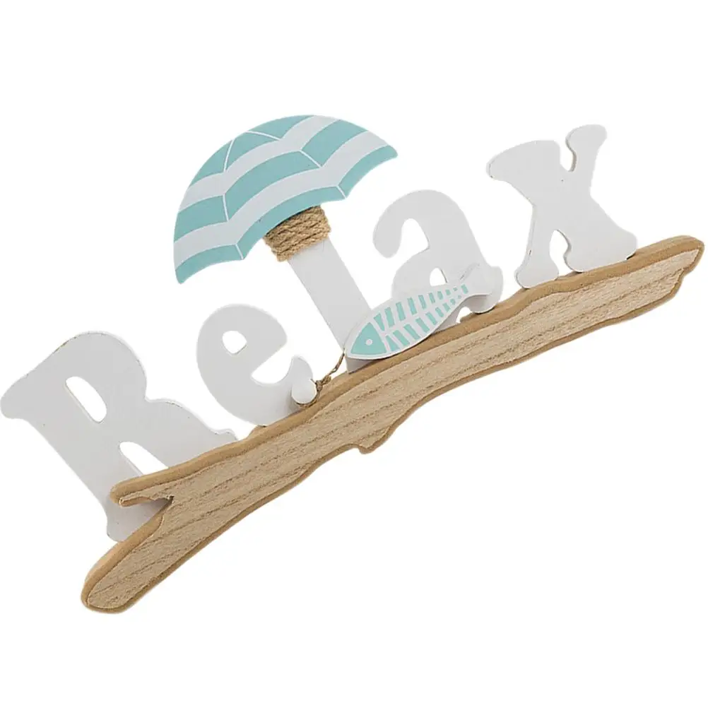 

Beach Chair Piece Rustic Wood Sign Seaside Theme Bedroom Living Room Aesthetic Retro Style Decor Beachy Room