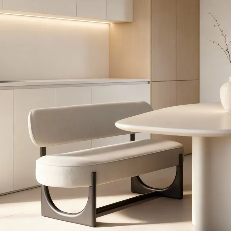 Sofa Bench Home Living Room Meeting Stool Backrest Leisure Chair Home Dining Room Card Seat Sofa