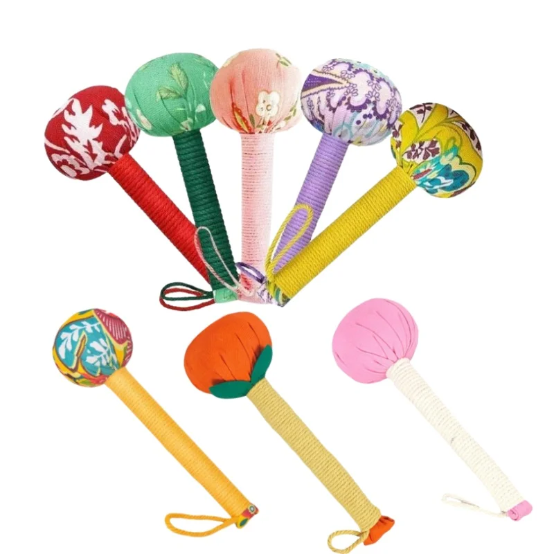 

Long-Handled Wormwood Massage Hammer for Lymphatic Drainage Manual Full Body & Back Relief Stress Reduction Nylon Material