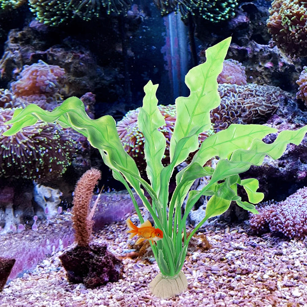 

28pcs Aquarium Aquatic Plants Decoration Fish Tank Accessories Plastic Water Grass Set Artificial Green Underwater Props Wear