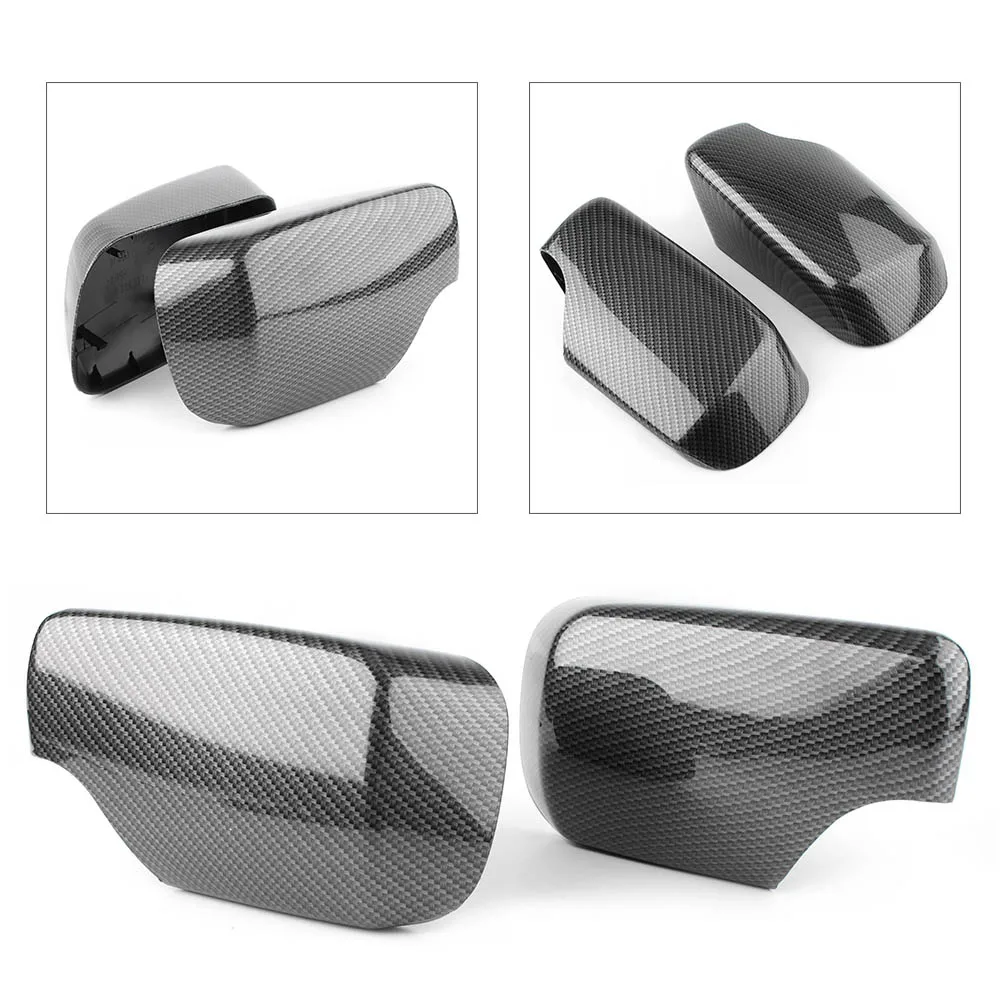 2pcs Car Exterior Rear View Side Mirror Cover Carbon Fiber ABS Cap For BMW 3Series E46 1998 1999 2000 2001 2002 2003 2004 2005