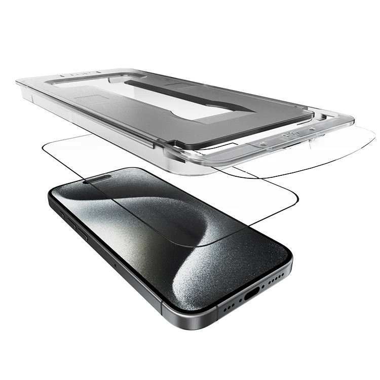 BANGLASS One second clean adsorption AR tempered glass film with sticker Privacy screen protector for iphone 15 pro max 14 plus view 3