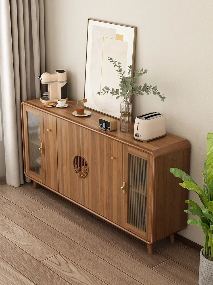 New Chinese style solid wood lockers against the wall