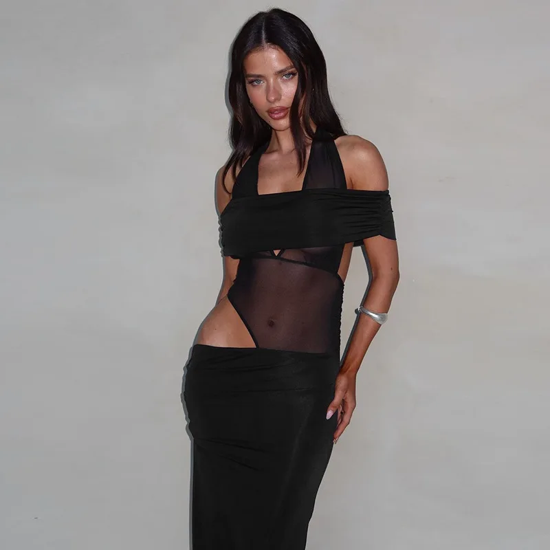 

Sexy Patchwork One Shoulder Dress, New Slim Fit Women'S Fashion Trend