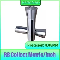 R8 Collet Milling Machine R8 Collet Metric British R8 Collet Clamping Size Milling Tool Holder R8 Collet Chuck Set Spring Collet
