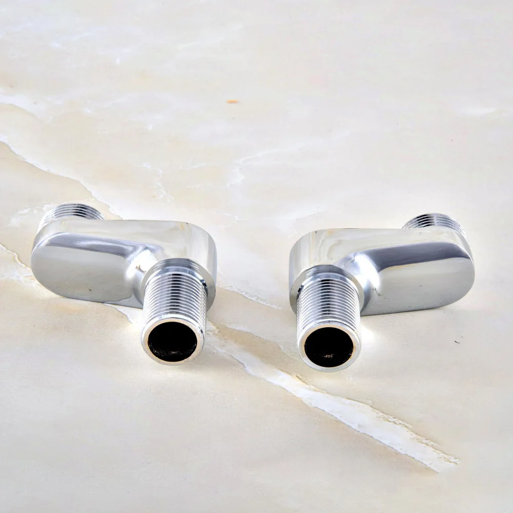2Pcs Chrome Claw Foot Bathtub Shower Faucet Adjustable Adapter Swing Arms Wall Mount Replacement Part Bathroom Supplies Nba183