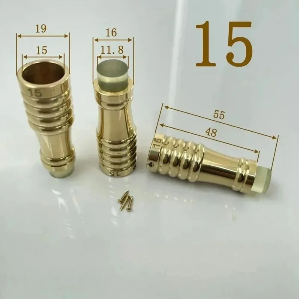 1Pcs For 10mm-34mm Furniture Brass Cane Crutch Tip with Anti-Skid Rubber
