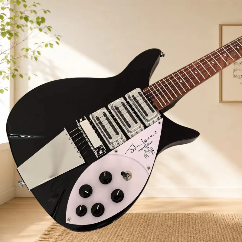 White Water Droplet Shaped 325 Electric Guitar John Lennon Signature Limited Edition Protective Plate Free Shipping