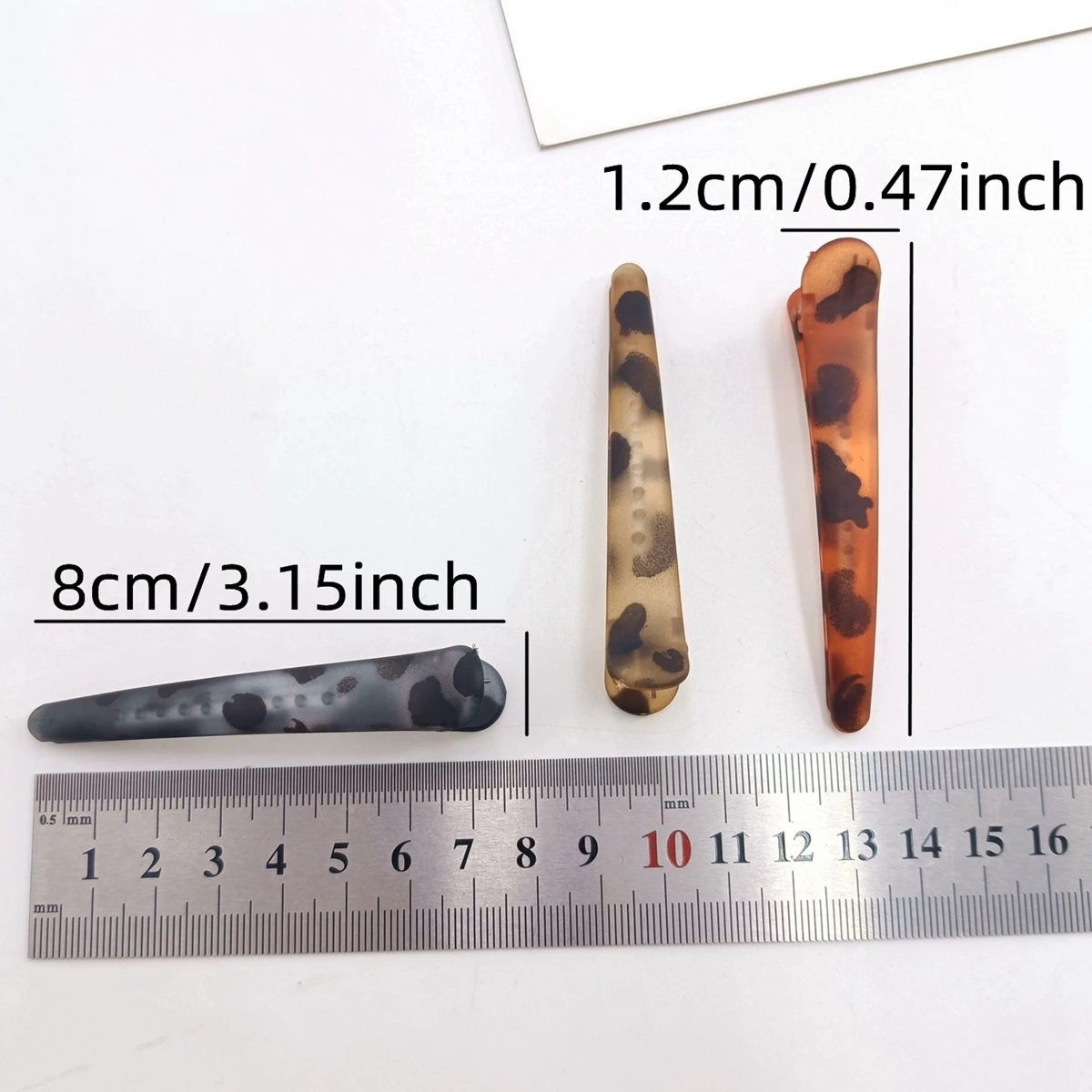 أنيقة ليوبارد طباعة دبوس الشعر متجمد منقار البط دبوس الشعر المألوف الجانب الانفجارات دبوس كبير السيدات إكسسوارات الشعر