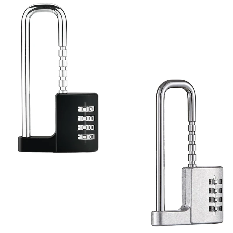 

Combination Padlock Outdoor, Waterproof Heavy Duty Padlock With Code, Multifunctional Adjustable Long Padlock Durable Black