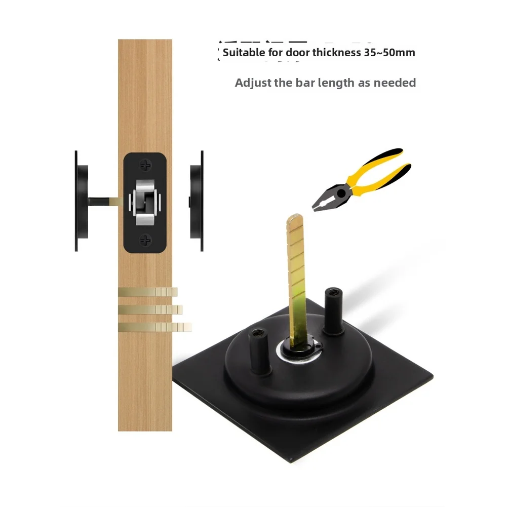Door Lock for kit Made of Zinc Alloy with for Sliding Barn Wood Doors Flush Mounted Design for Minimalist Interiors