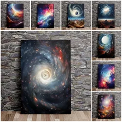 Modern Aesthetic Infinite Cosmos Canvas Art Poster Space Starry Sky Nebula Wall Picture Oil Painting Style Prints Home Decor