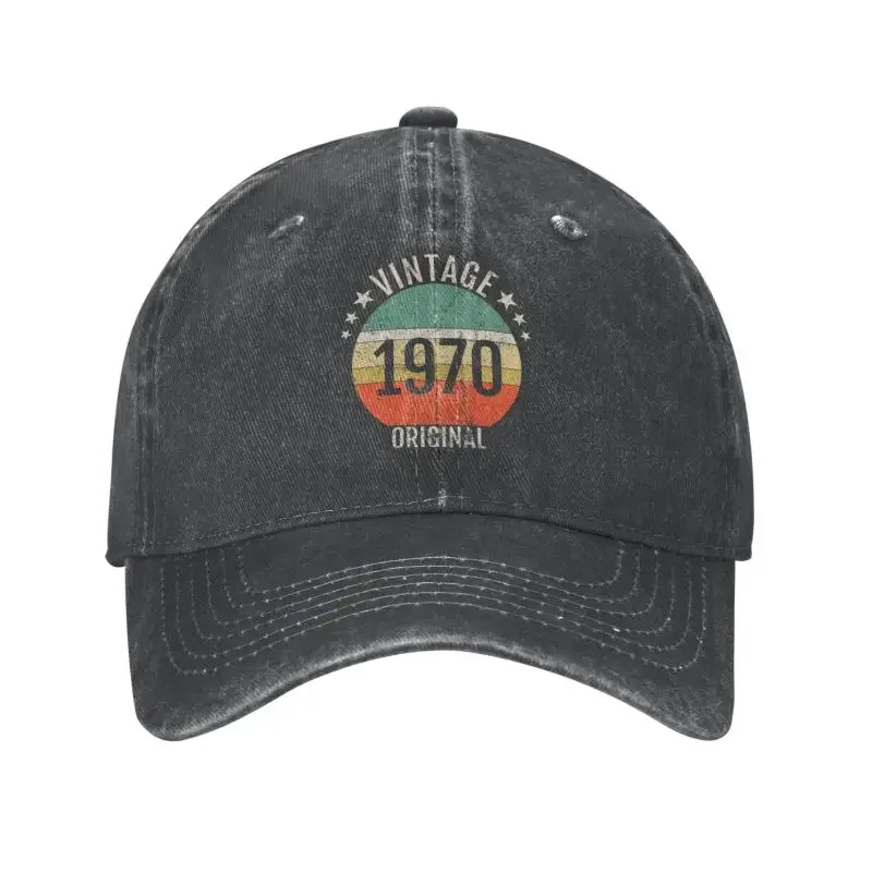 

Punk Cotton Best Vintage 1970 Baseball Cap Women Men Breathable 70s Original Born in 1970 Dad Hat Sports