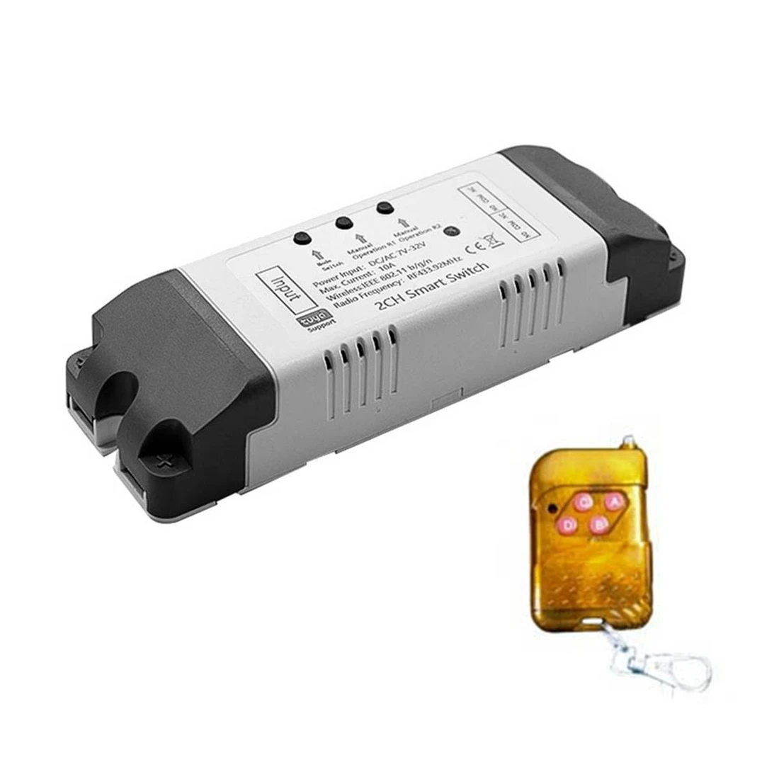 HFES Tuya 5-32V Modulo interruttore Zigbee 2 canali con RF433 Zigbee Inching/autobloccante/Interblocco Interruttore Controllo APP