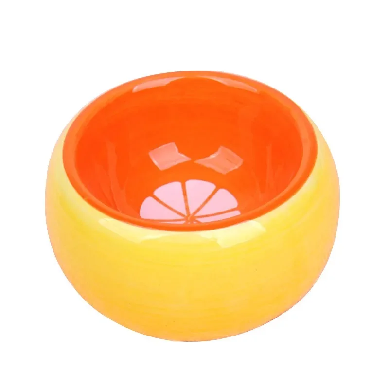 Anti-spill Hamster Food Bowl Fruit Color Ceramic Bowl Small Pet Animal Feeding Bowl Water Prevent Tipping