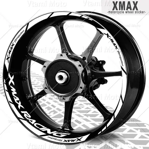 반사 오토바이 휠 스티커 스쿠터 림 스트라이프 데칼 For Yamaha XMAX 300 250 155 125 XMAX300 XMAX250 XMAX155 XMAX125