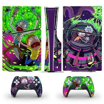 أنيمي جديد PS5 سليم القرص الجلد ملصق غطاء لاصق لامع لوحدة التحكم PS5 سليم القرص الجلد ملصق الفينيل