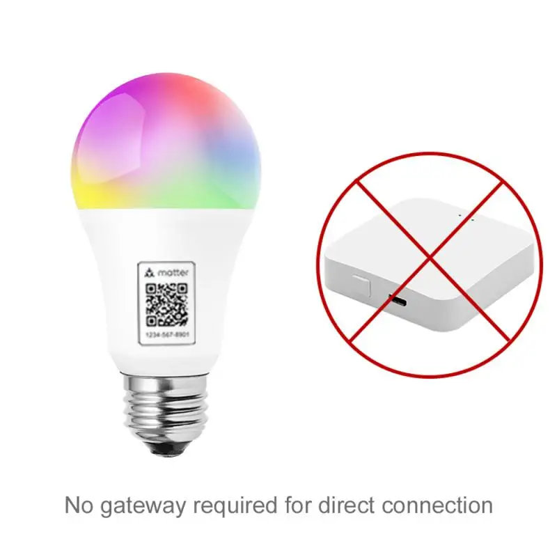 

Matter Smart Home A19 Smart Light Bulb WiFI RGB CW 9W E27 Led Lamp Support Homekit Siri For Home Alexa For Home Decoation