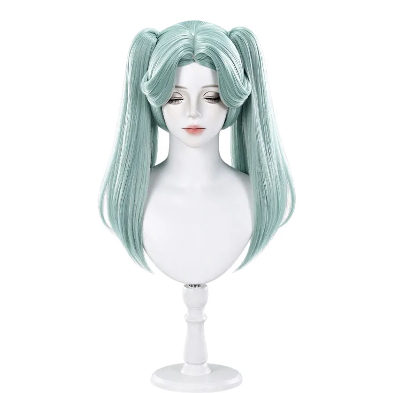 Anime Cyberpunk: Edgerunners Rebecca Cosplay Wig Cyan Long Synthetic Hair Headwear For Women Men Halloween Carnival Party Props