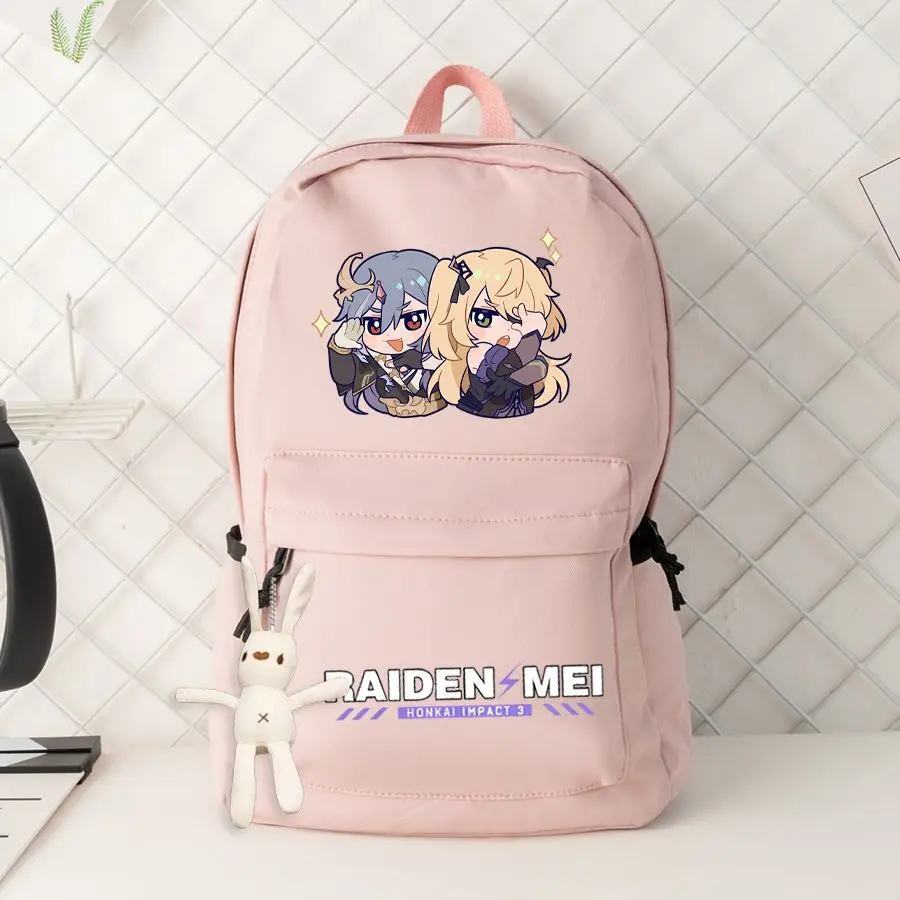 Honkai Impact Collaboration 2023 nueva mochila de gran capacidad para estudiantes de primaria grados 3 a 6 niños niñas medianos y altos