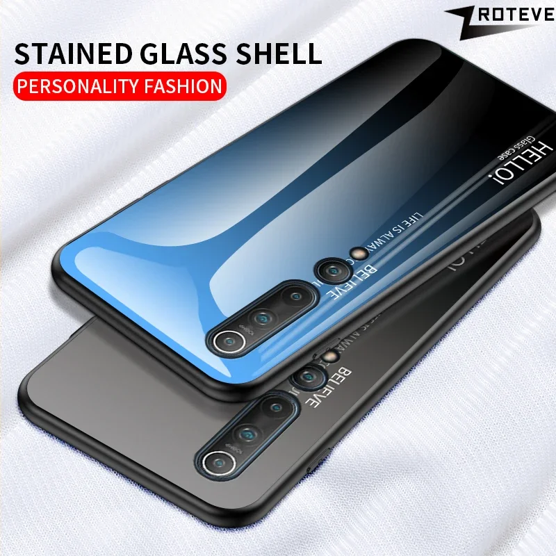 Mi10 Case ZROTEVE Gradient Tempered Glass Cover For Xiaomi Mi 9 10 11 Pro Lite 9T 10T 11T Xiomi Mi10T Mi9 Mi11 T Pro Phone Cases