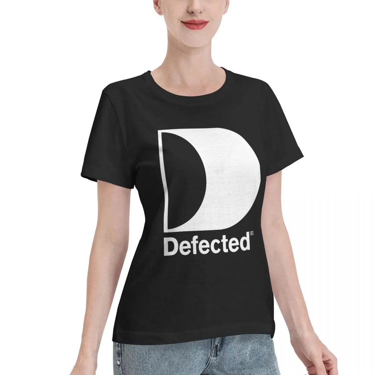 Go To Top Defected Records Rave Electronic Music Festival Women's T-shirt Summer Outfit Comfy Daily Top
