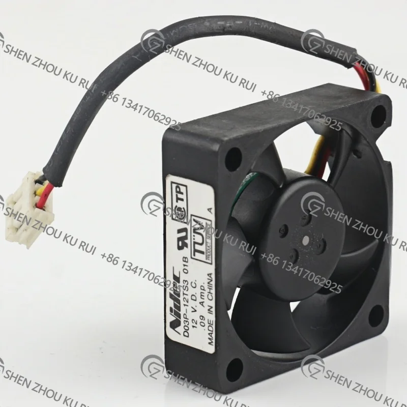 

Nidec 5V 24V 48V DC 12V 0.09A D03P-12TS3 miniature 3-wire velocity measurement dual ball AC EC 3510 35X35X10MM 3.5CM cooling fan