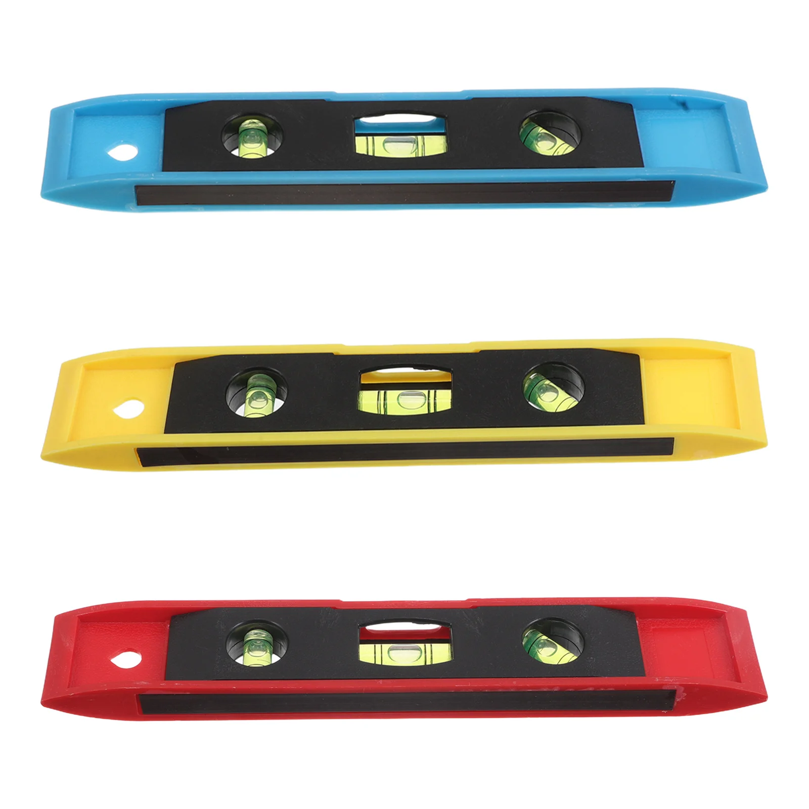 3 szt. Magnetyczna poziomica mini, kompaktowa, przenośna, precyzyjna narzędzie pomiarowe z przezroczystą bąbelkową poziomicą do majsterkowania, zawieszania obrazów i montażu mebli.