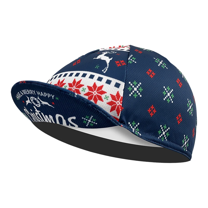 

New cycling cap， polyester material that absorbs sweat， pop of Christmas patterns