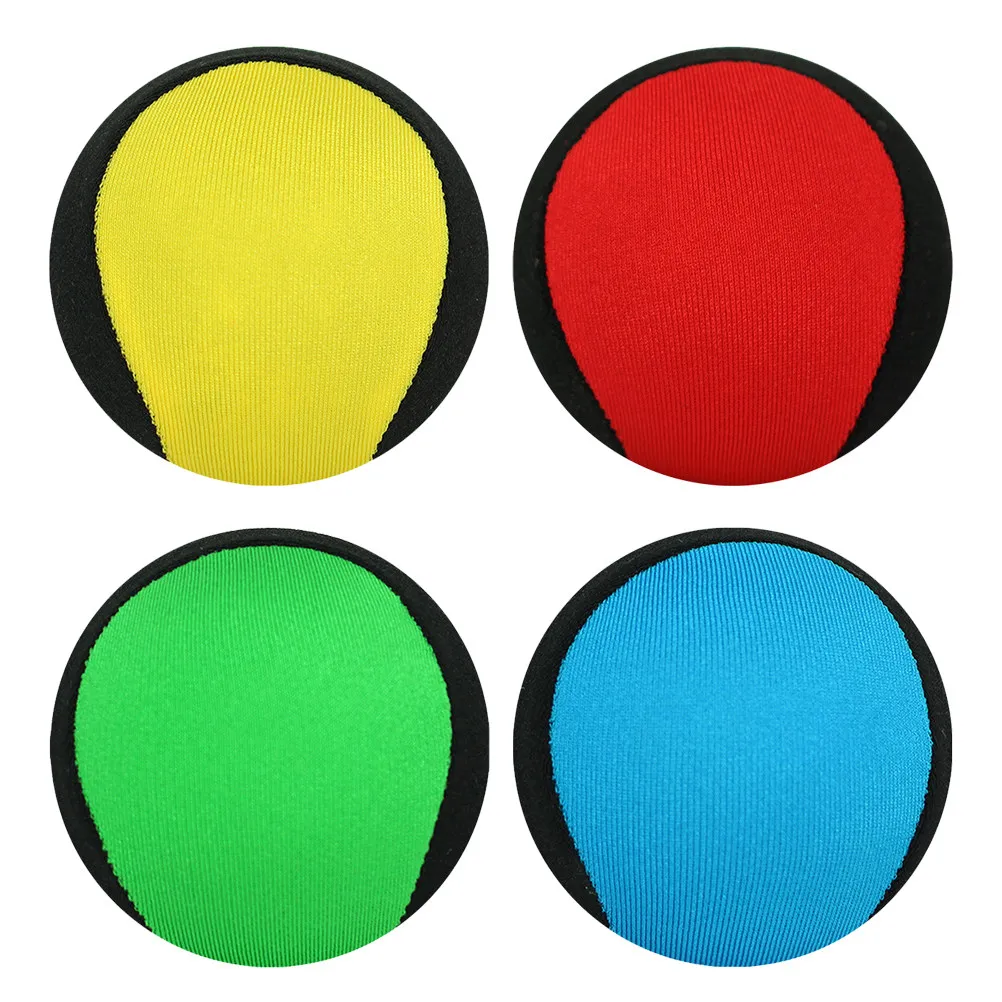 4Pcs Elastic Bounce Balls 50Mm Water Bouncy Jump Ball Set for Pool Beach Party Outdoor Summer Activities Yellow Green Blue Red