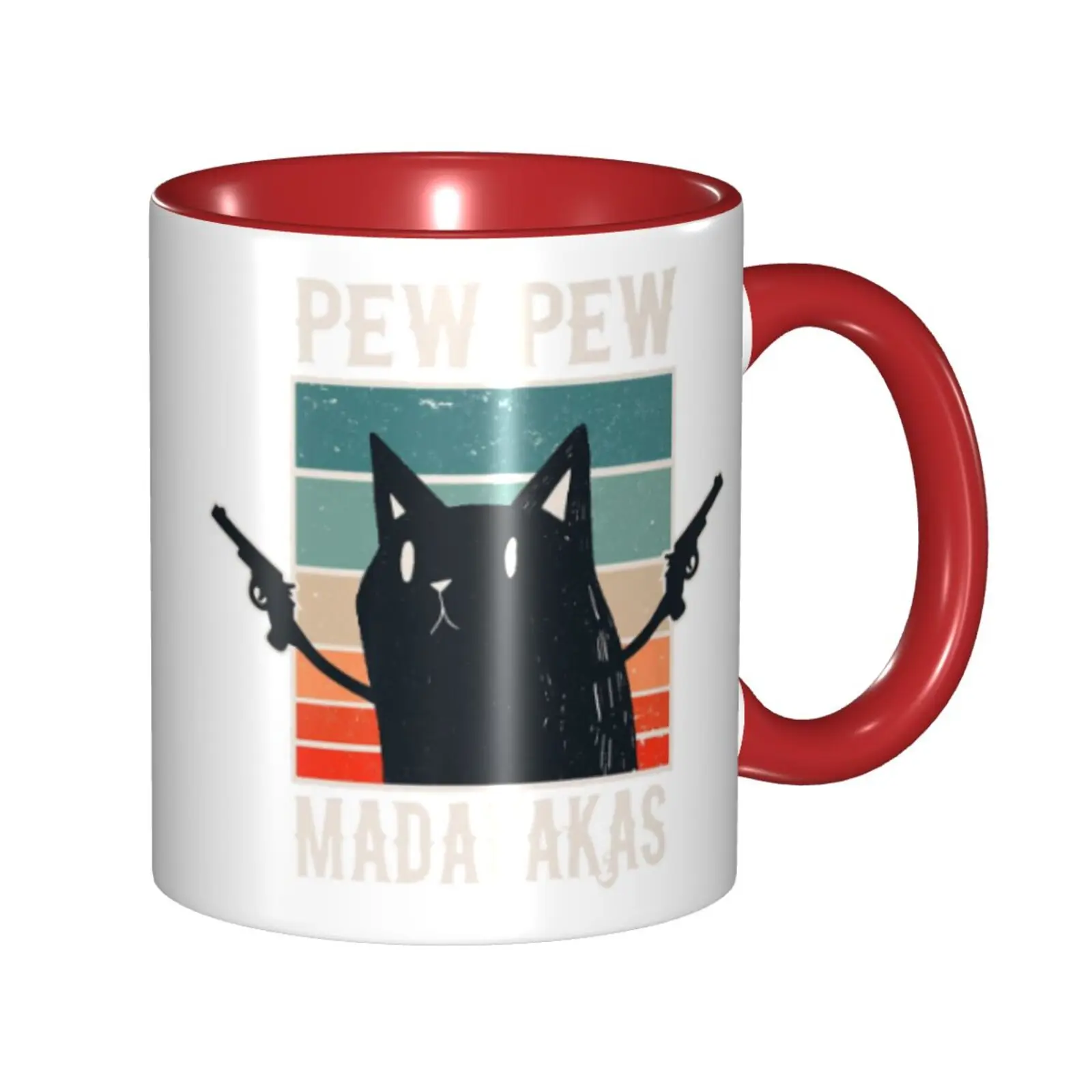 Pew Pew Madafaks Cute Funny Print Coffee Mug,Mug Cup for Home Farmhouse Office Living Room, Funny Gifts for Friend Colleague