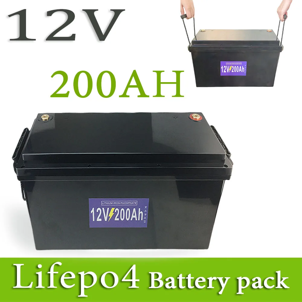 

12V Lifepo4 200Ah battery 12.8V Lithium iron phospha For RV Campers Golf Cart Off-Road Off-grid Solar Wind batteries