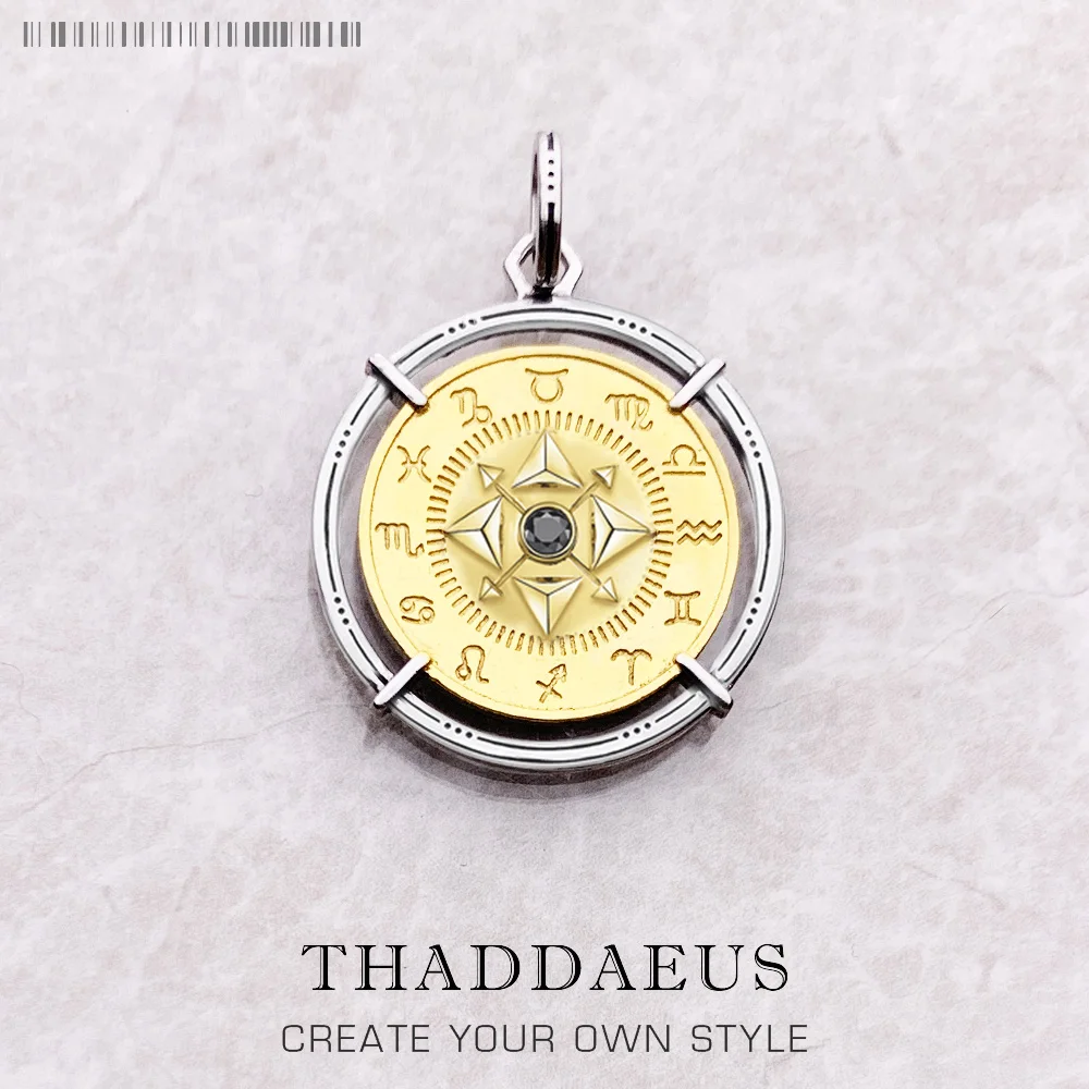 

Подвеска из серебра 925 пробы, с элементами натурального золота